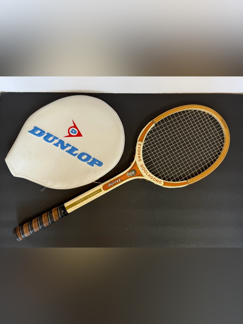 Vintage Dunlop Evonne Goolagong My Personal Model Tennis Racket 4 1/2 w/Cover